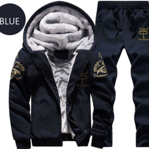 Caesar Blue Fur Lined Sweatsuit