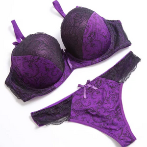 Purple Two Piece Women's Underwear Set