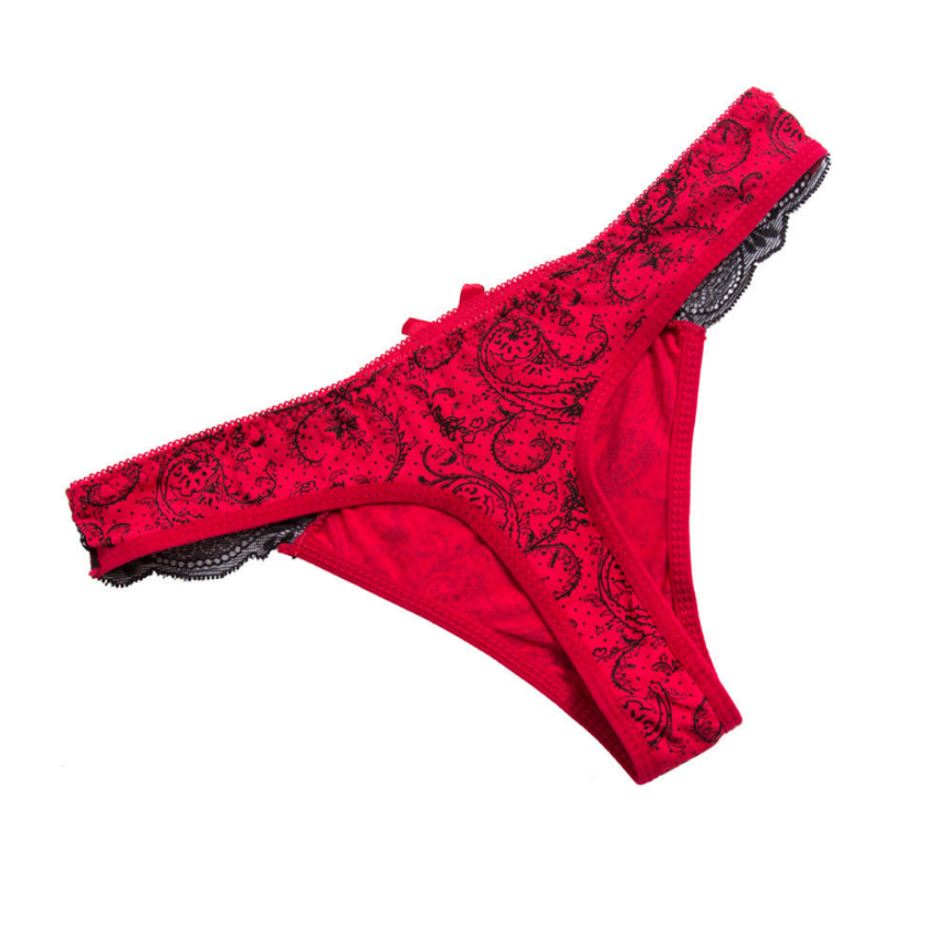 Red Two Piece Women's Underwear Set