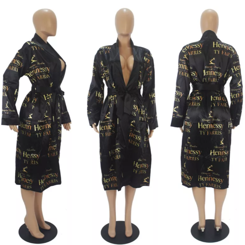 Chillax Hennessy Satin Robe