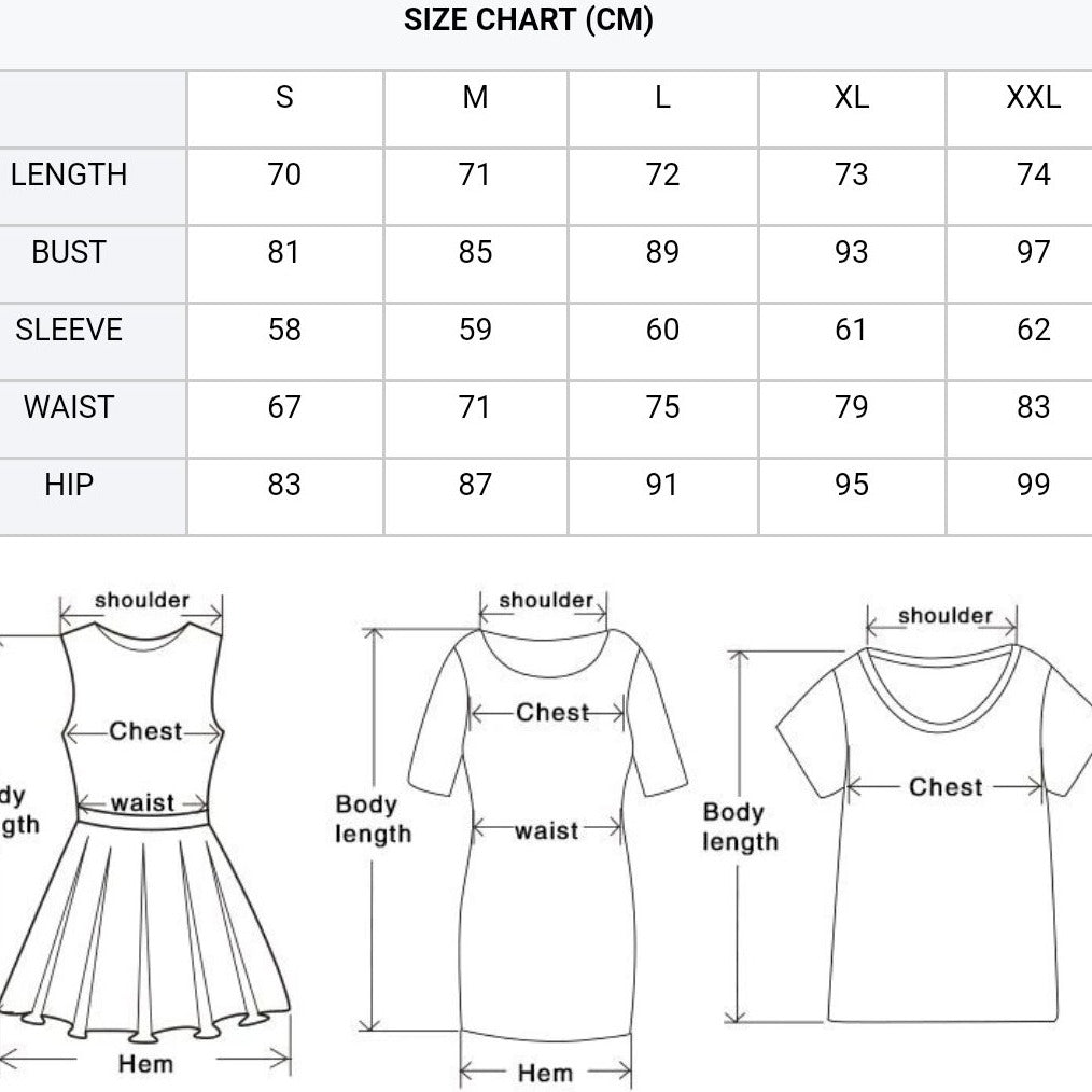 Lounge Day Sizing Chart