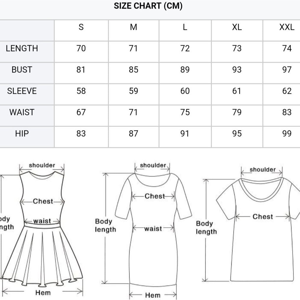 Lounge Day Sizing Chart