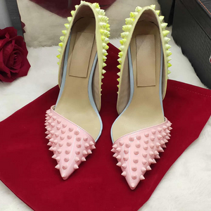 Women Studded High Heel Pointed Toe Shoe