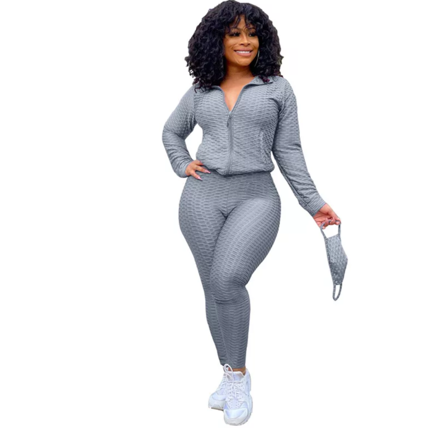 Grey 3 Piece Mask Track Suit