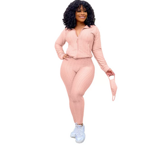 Light Pink 3 Piece Mask Track Suit