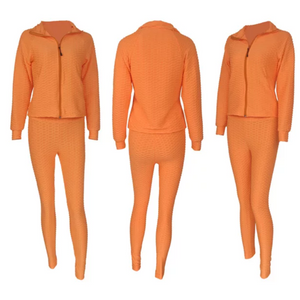 Orange 3 Piece Mask Track Suit