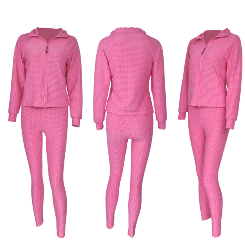 Pink 3 Piece Mask Track Suit