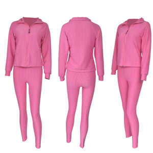 Pink 3 Piece Mask Track Suit