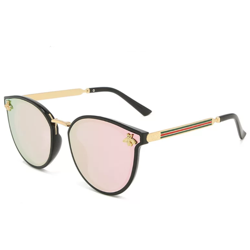 Stinger Unisex Pink Stripe Sunglasses