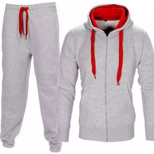 Warm Up Men's Color Accent Hood Sweatsuit