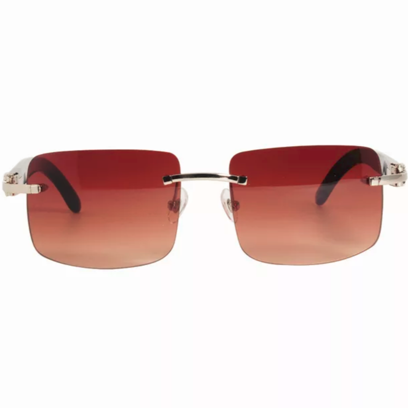 Rimless Buffalo Horn Sunglasses