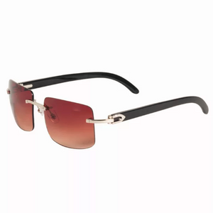 Rimless Buffalo Horn Sunglasses