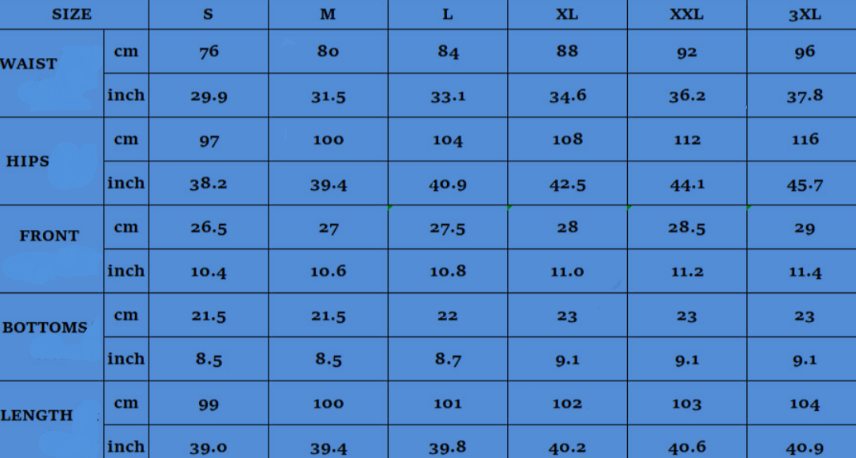 men's jeans stripe detail size chart