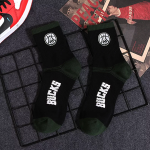 men's nba team socks bucks black