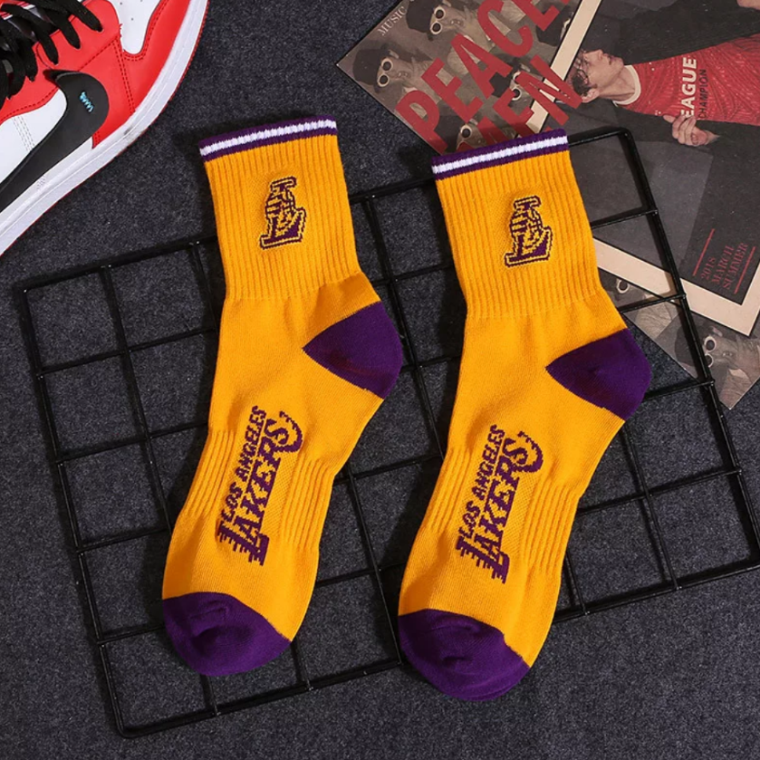 men's nba team socks la lakers