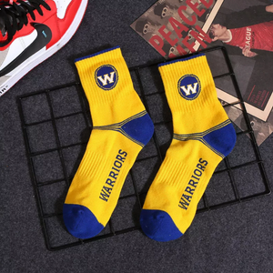 men's nba team socks warriors yellow