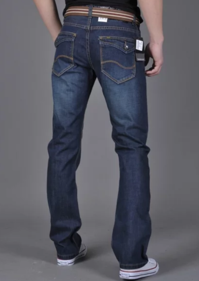 men's relax fit jeans back view