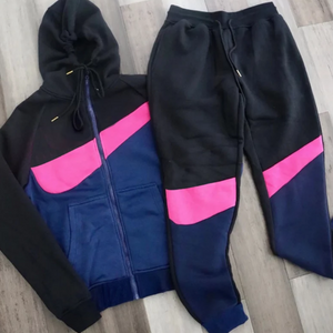 men's track suit blue and pink