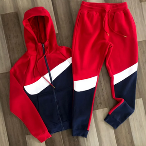 men's track suit red and blue