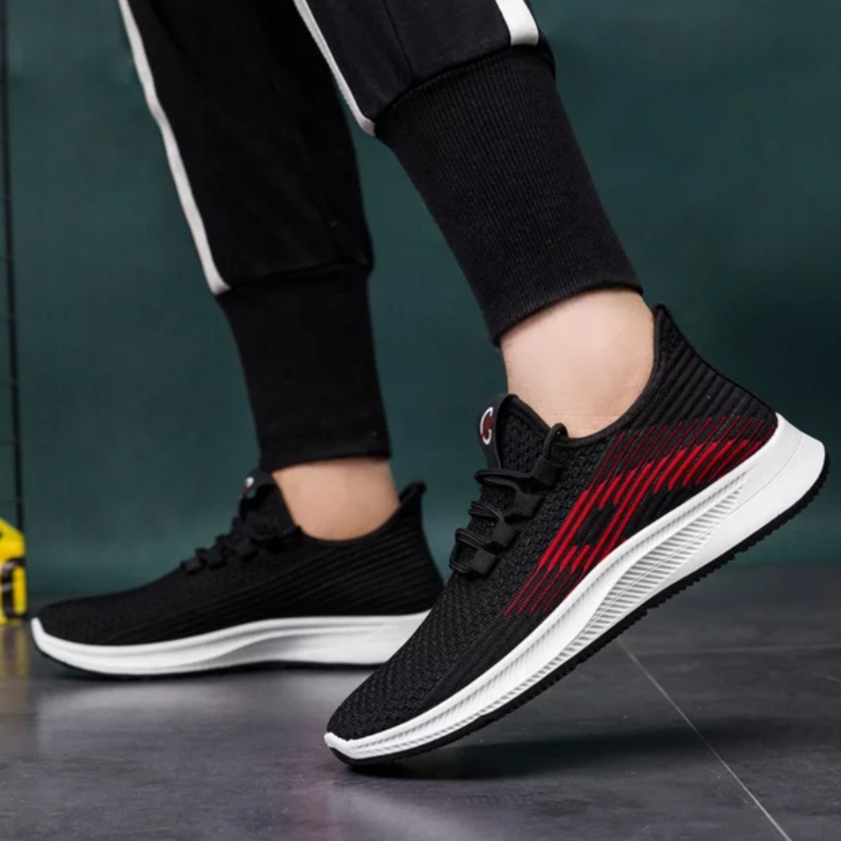 men's two tone walking sneaker black