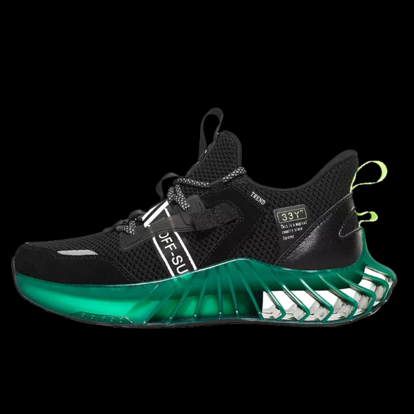 men's walking sneaker blade sole green