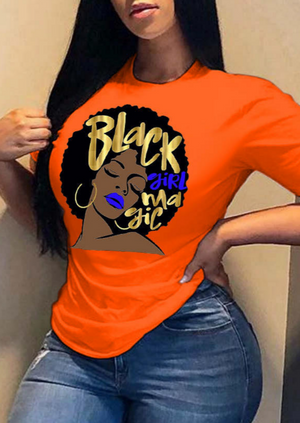 women's black girl magic graphic tee