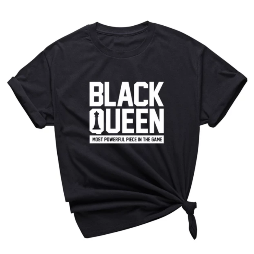 women's black queen tee shirt black