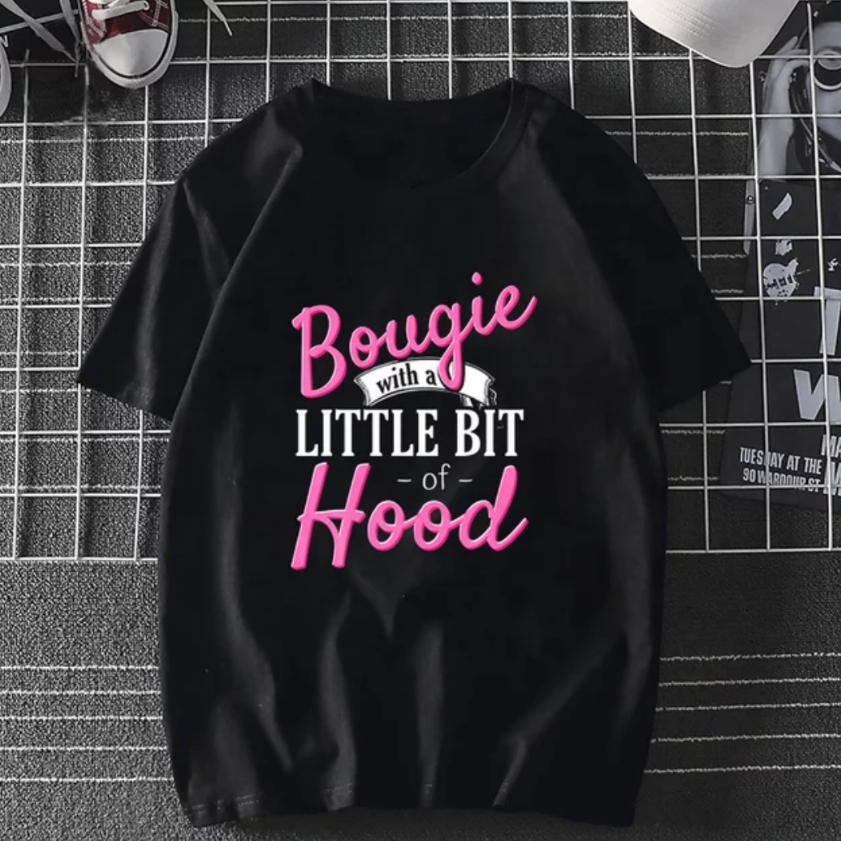 women's bougie but hood tee shirt