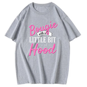 women's bougie tee shirt grey