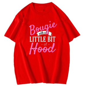 women's bougie tee shirt red