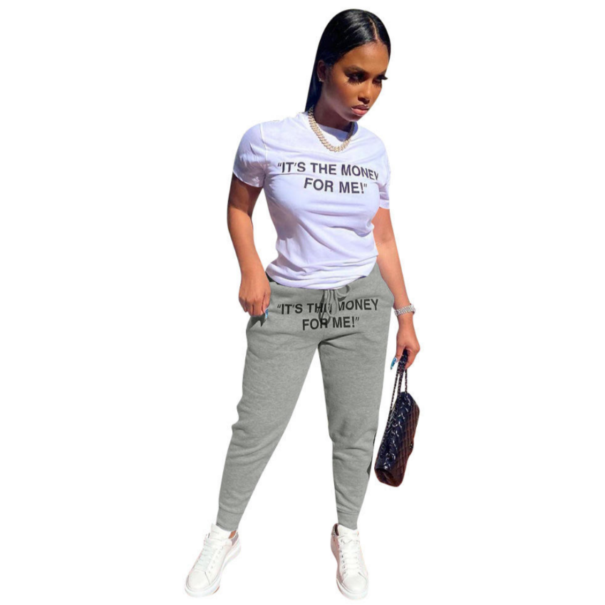 women's casual set grey