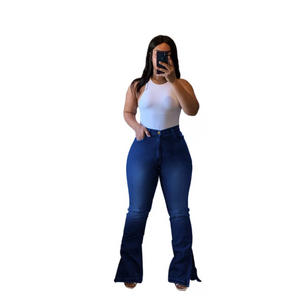 women's flare leg jeans blue item picture