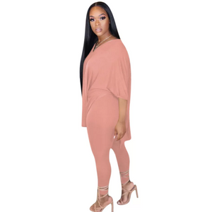 women's leggings 2 piece outfit pink