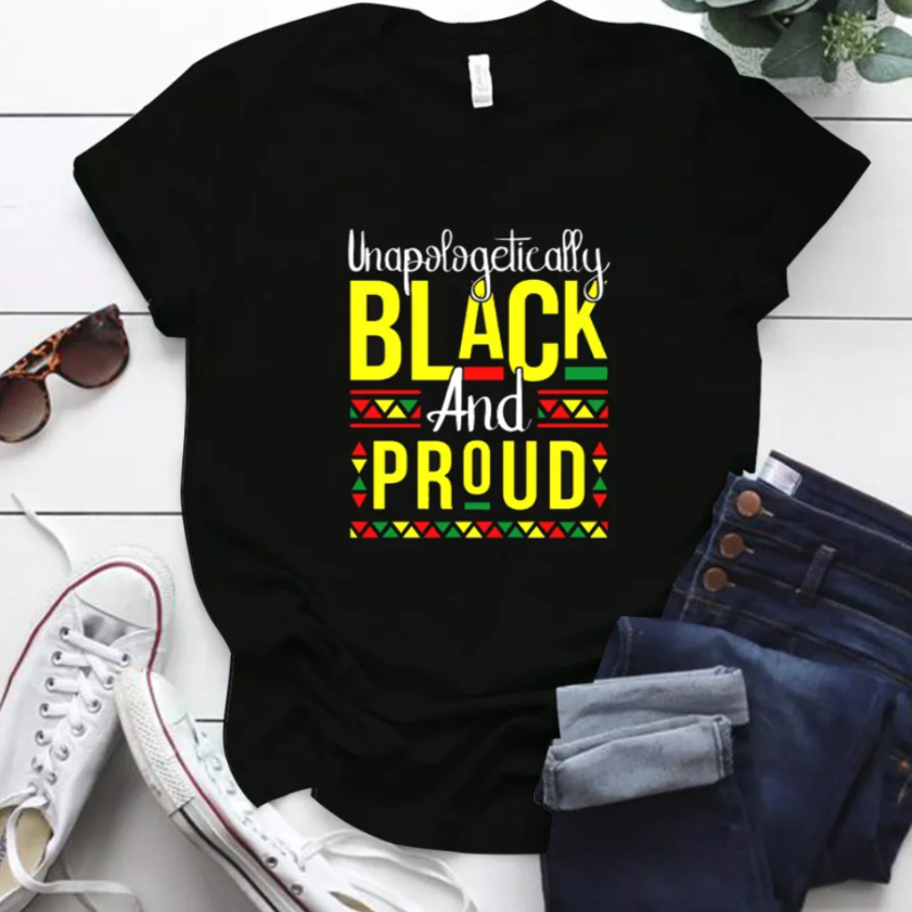 women's melanin graphic tee shirt unapologetic