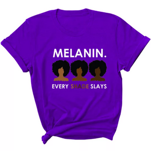 women's melanin hues tee shirt purple