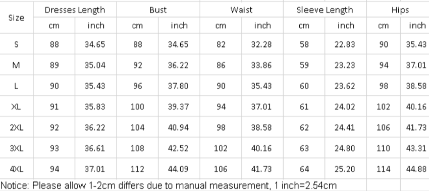 women's mind my business dress sizing chart