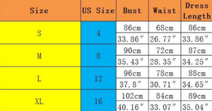 women's multi color pleated dress size chart