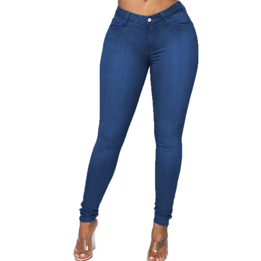 women's pencil jeans blue