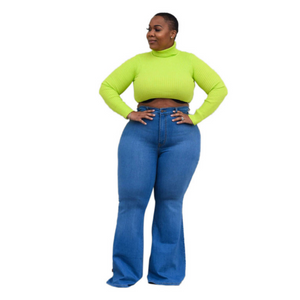 women's plus size blue jeans