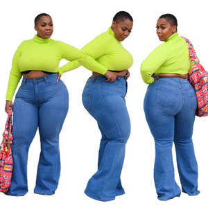 women's plus size blue jeans all angles