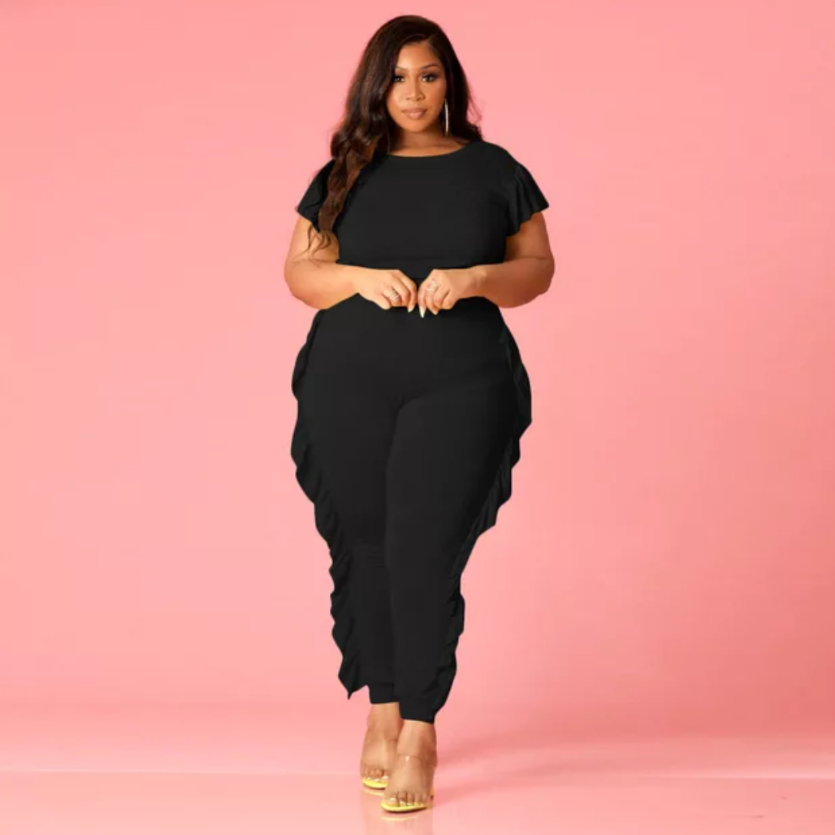 women's ruffle jumpsuit