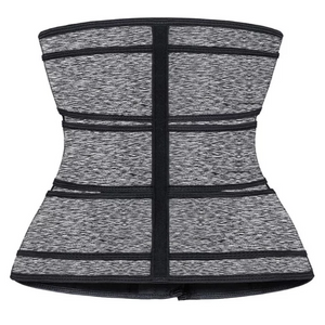 women's waist trainer grey back view